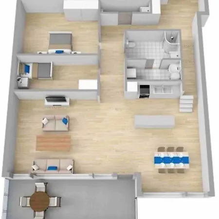 Romslig Med To Soverom Pluss Hems Med Dobbeltseng Lejlighed Bergen